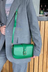 Lamelif Tokalı Çapraz Askılı Kadın Çanta Yeşil