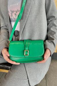 Lamelif Tokalı Çapraz Askılı Kadın Çanta Yeşil