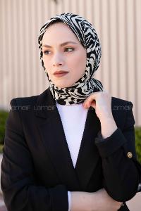 Black Cotton Fabric Printed Shawl
