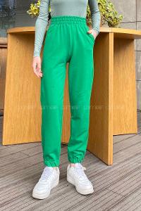 Green Regular Trousers Elastic Waist Regular Cut Bottom Tracksuit