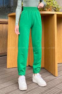 Green Regular Trousers Elastic Waist Regular Cut Bottom Tracksuit