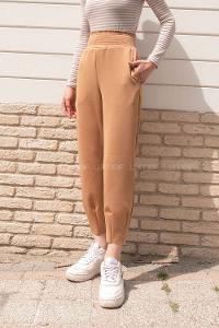 Brown With Milk Cotton High Waist Comfortable Pants
