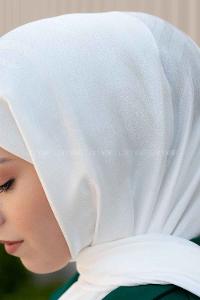 Off White Viscose Fabric Printed Shawl