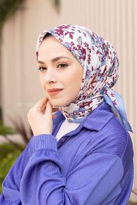Sky Blue Cotton Fabric Straight Scarf