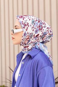 Sky Blue Cotton Fabric Straight Scarf