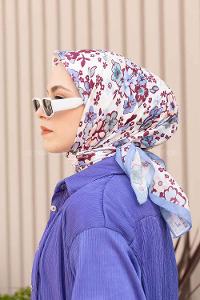 Sky Blue Cotton Fabric Straight Scarf