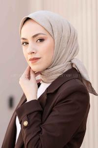 Lamelif Bambu Eşarp Koyu Bej