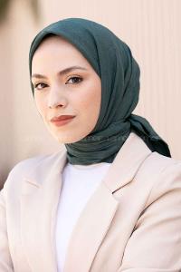 Lamelif Bambu Eşarp Koyu Zümrüt Yeşili