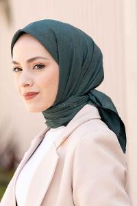 Lamelif Bambu Eşarp Koyu Zümrüt Yeşili