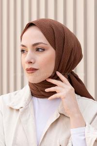 Lamelif Mio Caz Şal Kahverengi