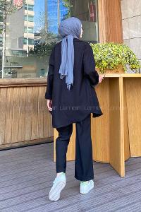 Lamelif Kelly Viskon Takım Siyah