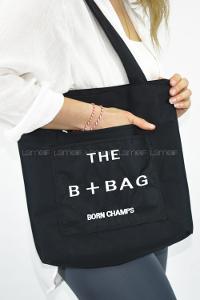 Black Without Accessories Rope Hand Bag Bag
