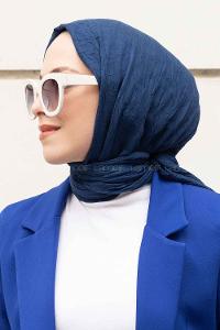 Lamelif Bambu Şal Koyu İndigo