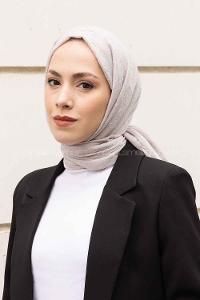 Lamelif Bambu Şal Taş Gri