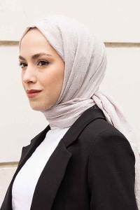 Lamelif Bambu Şal Taş Gri