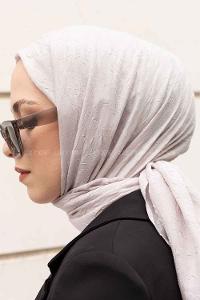 Lamelif Bambu Şal Taş Gri