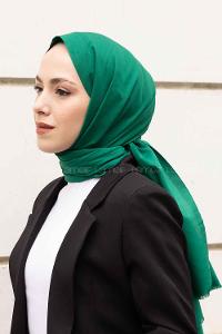 Lamelif Benetton Yeşili İnce Keten Şal