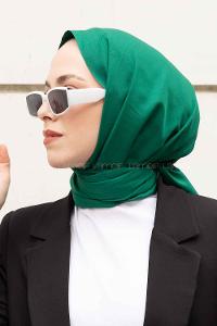 Lamelif Benetton Yeşili İnce Keten Şal