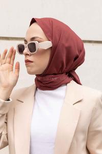 Lamelif Viva Magenta İnce Keten Şal