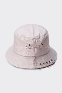 Lamelif Piercingli Kova Bucket Bej Şapka