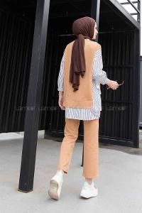 Camel Crew Neck Short Arm Long Arm Without Accessories Cotton Trousers Comfortable Suit