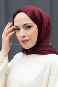 Lamelif Janjan Şal Koyu Bordo
