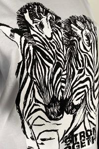 White Crew Neck Short Arm Cotton Printed T-shirt