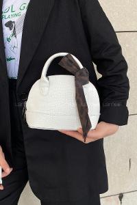 White With Suspenders Skin Hand Bag Bag