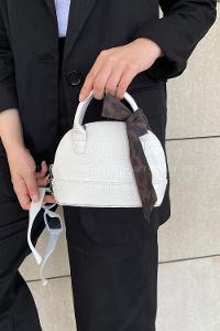 White With Suspenders Skin Hand Bag Bag