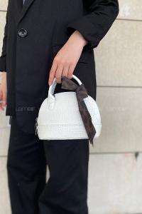 White With Suspenders Skin Hand Bag Bag
