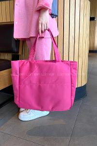 Lamelif 3 Bölmeli Fermuarlı Kol Ve Omuz Kadın Çanta Fuşya