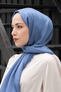 Lamelif Janjan Şal Kot Mavisi