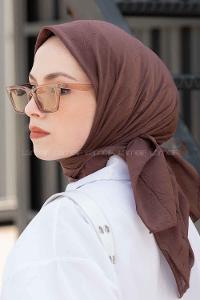 Lamelif Bambu Eşarp Koyu Kahve