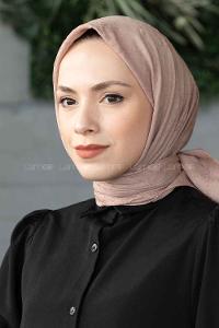 Lamelif Bambu Eşarp Koyu Vizon