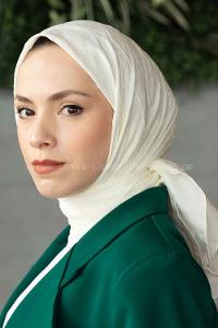 Lamelif Bambu Eşarp Krem