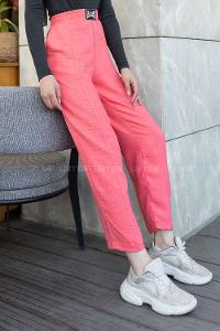 Lamelif Balance Armalı Çımalı Pantolon Pembe