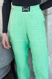 Lamelif  Armalı Çımalı Pantolon Su Yeşili