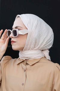 Lamelif Bambu Şal Açık Vizon