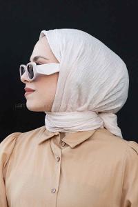 Lamelif Bambu Şal Açık Vizon