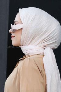 Lamelif Bambu Şal Açık Vizon