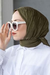 Lamelif Bambu Şal Asker Yeşili