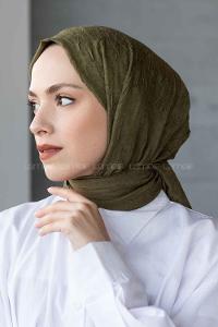 Lamelif Bambu Şal Asker Yeşili