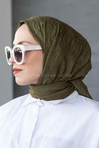 Lamelif Bambu Şal Asker Yeşili