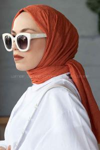 Lamelif Bambu Şal Mercan Rengi