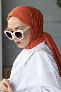 Lamelif Bambu Şal Mercan Rengi