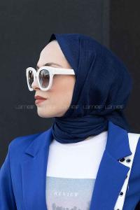 Indigo Khaki Cotton Fabric Straight Shawl