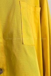 Yellow Shirt Collar Long Arm Cotton Fabric Unprinted Shirt