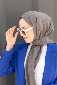 Lamelif Cotton Line Şal Füme