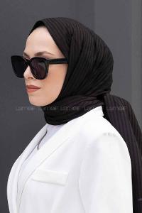 Lamelif Cotton Line Şal Siyah