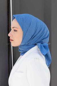 Indigo Wool Printed Scarf